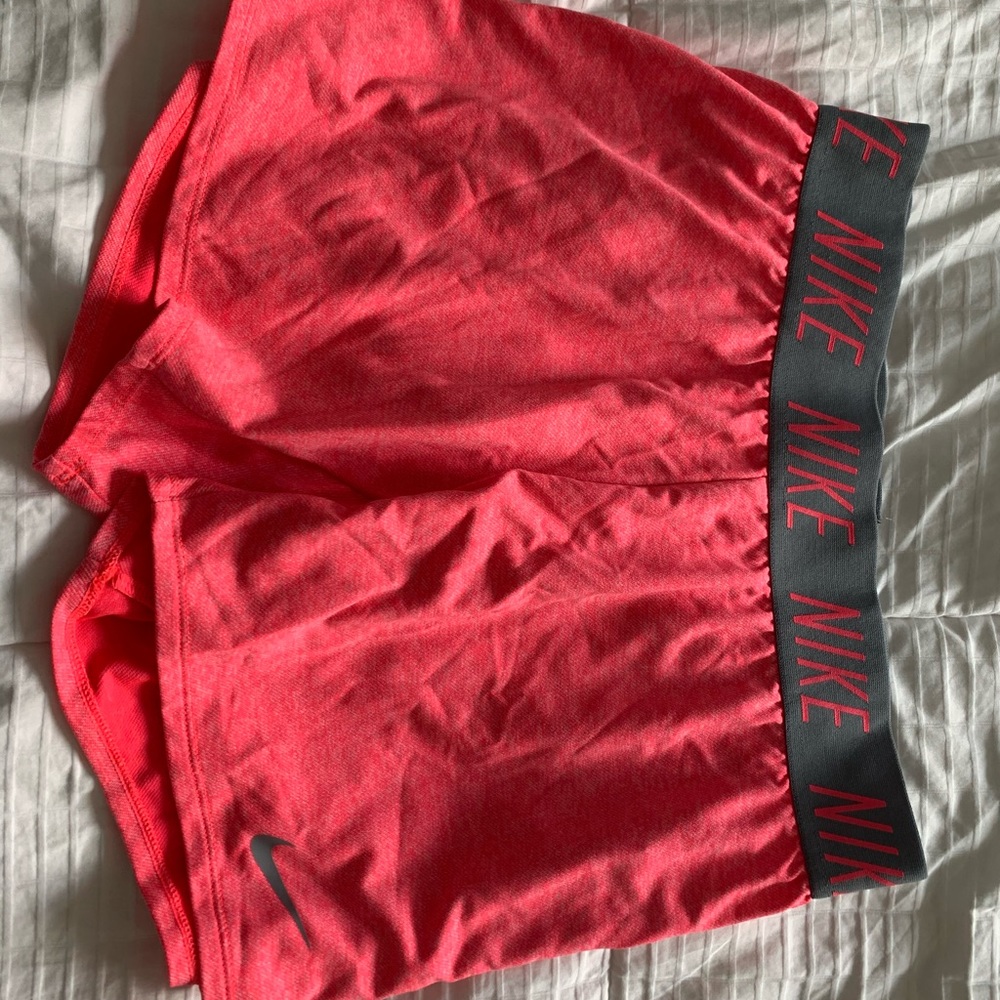 girls XL pink running shorts